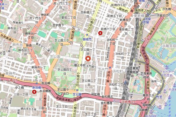 Map showing Gold Bar at EDITION in Tokyo