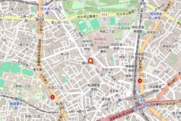 Map showing The Bellwood in Tokyo