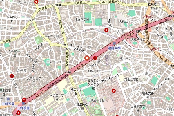 Map showing Setagaya Pan Matsuri in Tokyo