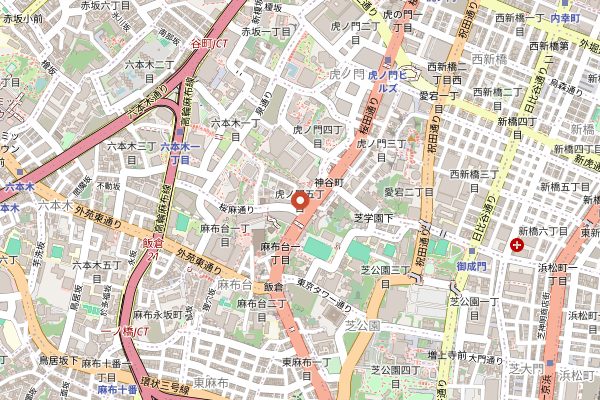 Map showing Florilege in Tokyo