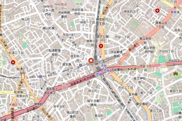 Map showing Arigato Travel in Tokyo