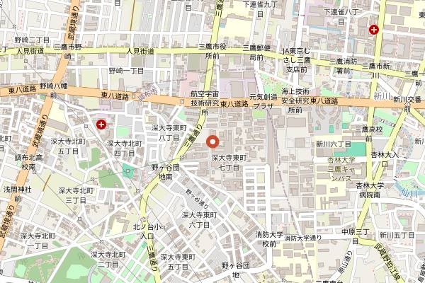 Map showing Kichijoji Sun Road in Tokyo