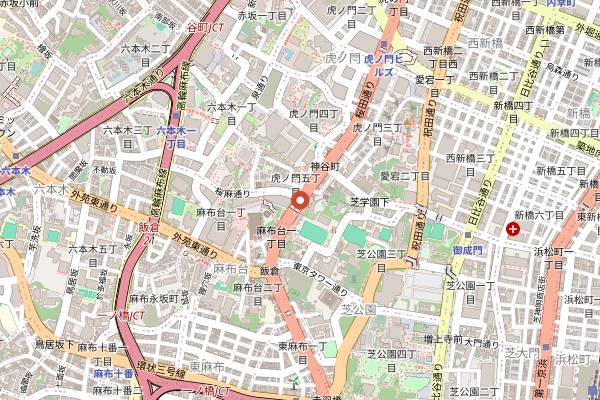 Map showing Rooftop Bar at Andaz Tokyo in Tokyo