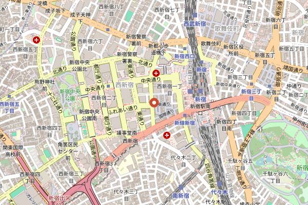 Map showing Bar Benfiddich in Tokyo