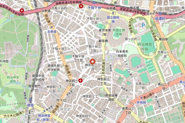 Map showing Bar Bonobo in Tokyo