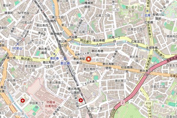 Map showing Bar Martha in Tokyo