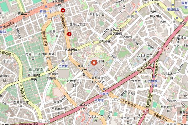 Map showing Billboard Live Tokyo in Tokyo