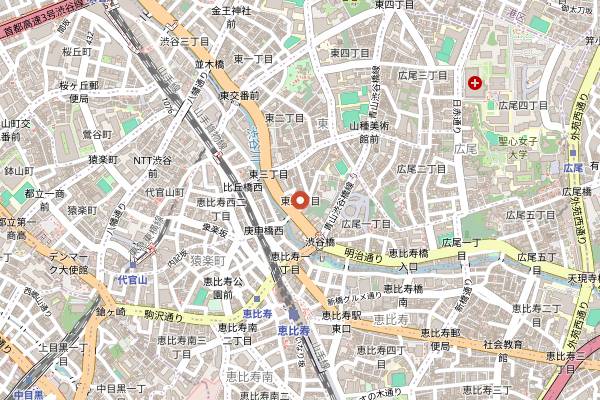 Map showing Liquidroom in Tokyo