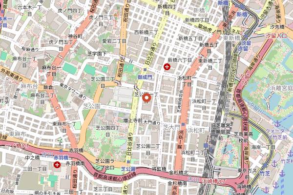 Map showing Sky Lounge Stellar Garden in Tokyo