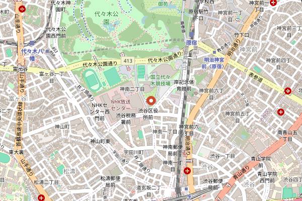 Map showing The SG Club in Tokyo
