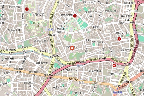 Map showing Sazenka in Tokyo
