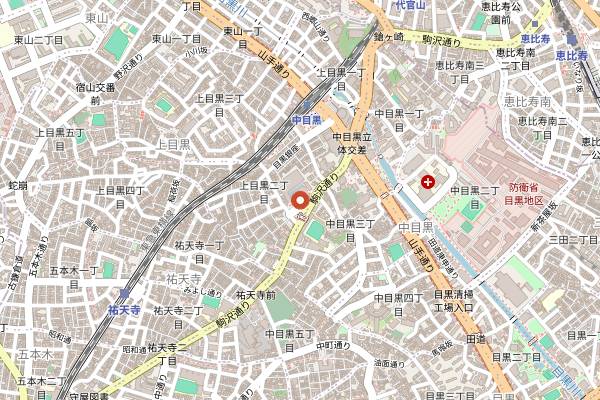 Map showing Tonki Meguro in Tokyo