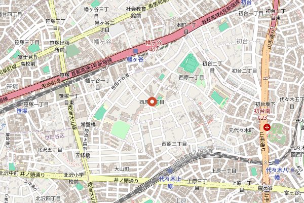 Map showing Wineshop Flow in Tokyo