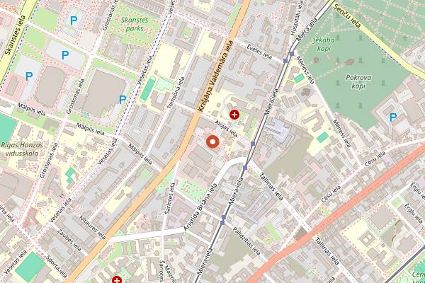 Map showing Liepkalni in Riga