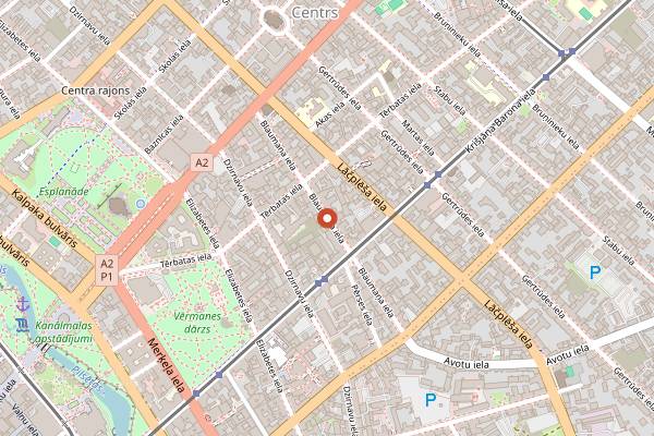 Map showing Innocent Café in Riga