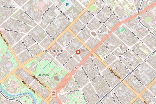 Map showing Big Bad Bagels in Riga