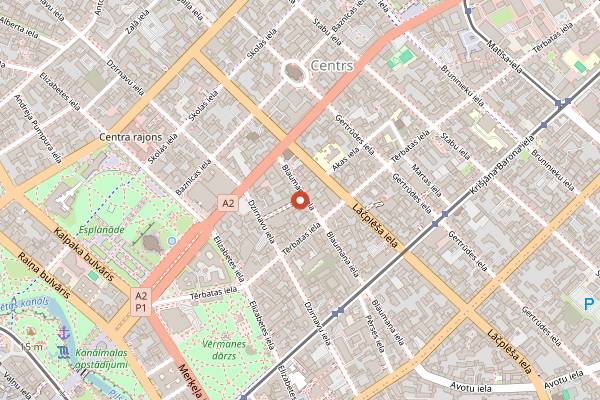 Map showing Rocket Bean Cafe Blaumanis in Riga