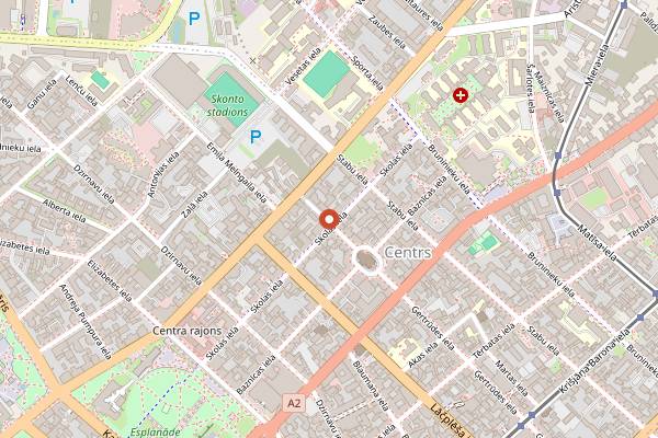 Map showing Kalve Coffee Roasters in Riga