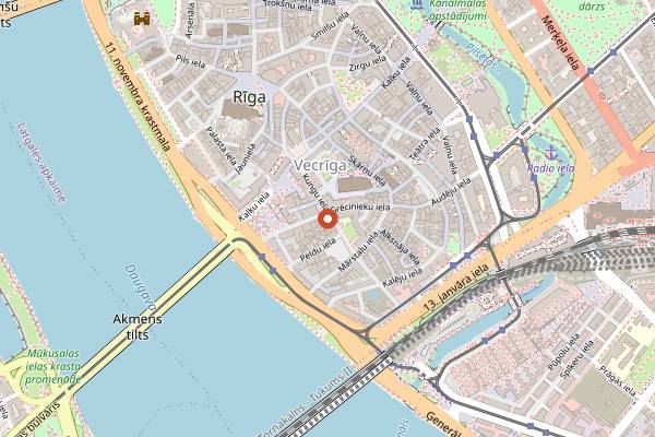 Map showing RigaTrips Latvian Home Cooking Class in Riga