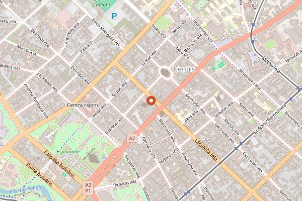 Map showing MiiT Coffee in Riga