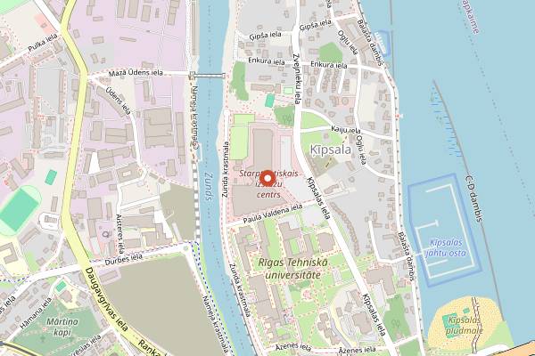 Map showing Riga Food Expo in Riga