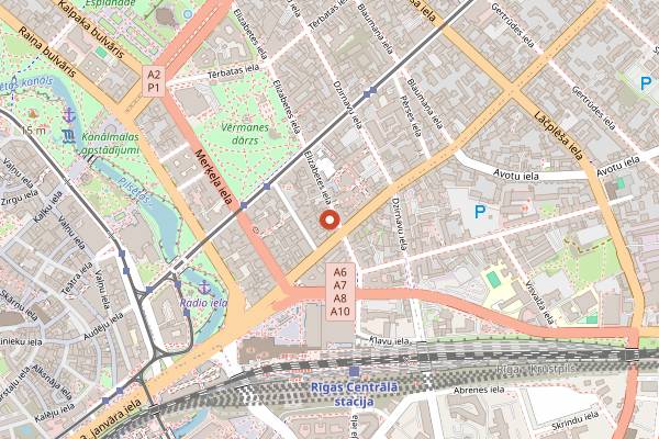 Map showing Entresol in Riga