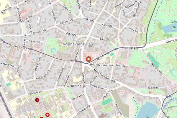 Map showing Agenskalns Market Gastro Tour in Riga