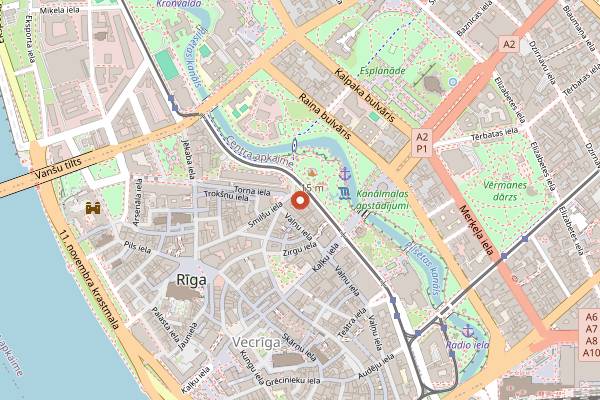 Map showing ToursByLocals Riga Private Tours in Riga