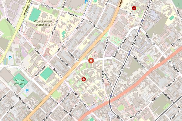 Map showing Labietis Culture Taproom in Riga
