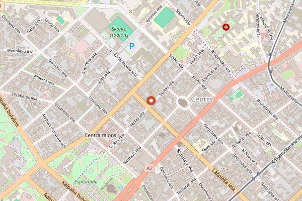 Map showing Kaņepes Kultūras centrs in Riga