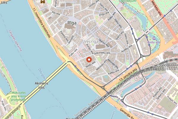 Map showing Milda in Riga