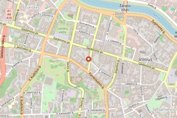 Map showing Mama Pica in Vilnius