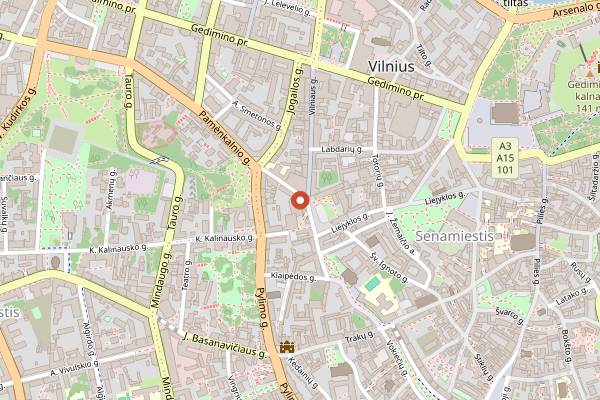 Map showing Cocktail Bar Alchemikas in Vilnius