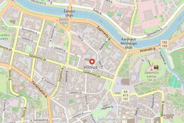 Map showing Salionas in Vilnius