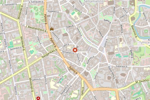 Map showing Šnekutis (Šv. Mikalojaus) in Vilnius
