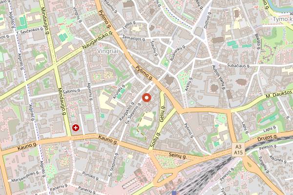 Map showing Šnekutis (Šv. Stepono) in Vilnius