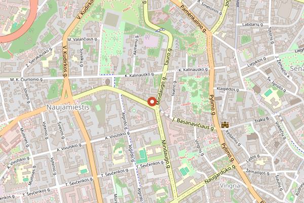 Map showing Genys Brewing Co. in Vilnius