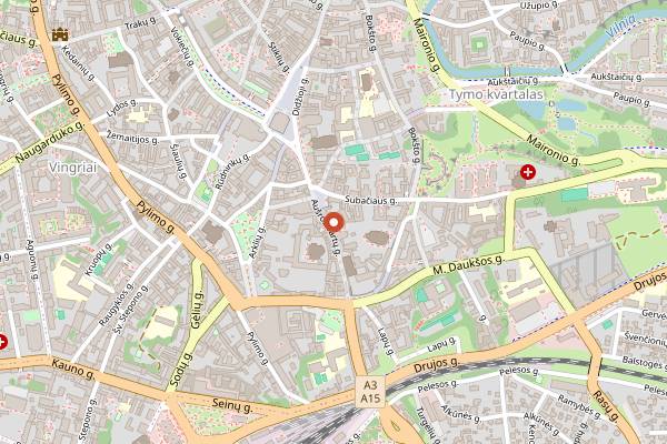 Map showing Gusto Blynine in Vilnius