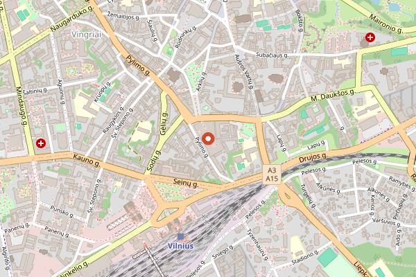 Map showing Halės Bistro in Vilnius