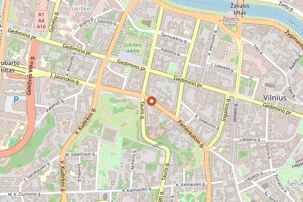 Map showing Mannys Coffee Roasters in Vilnius