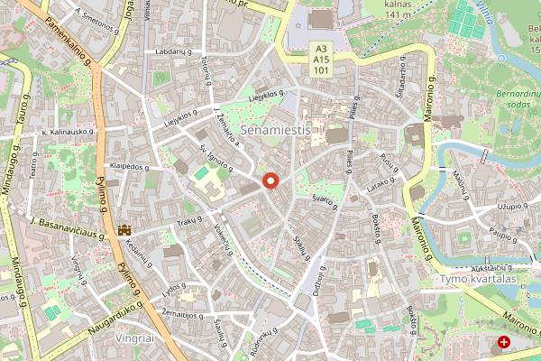 Map showing Mint Vinetu in Vilnius