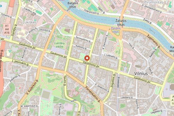 Map showing Vero Cafe in Vilnius