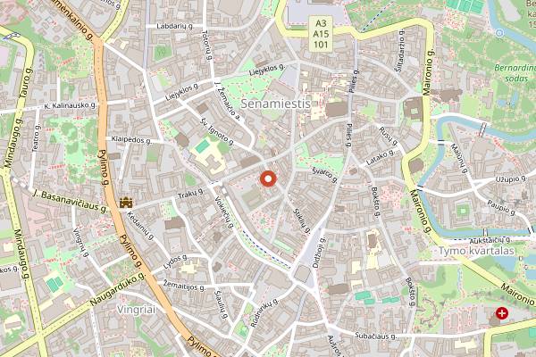 Map showing Bistro 18 in Vilnius