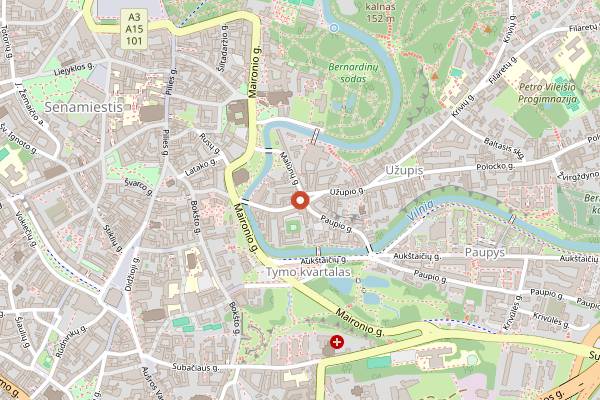 Map showing One for All in Vilnius