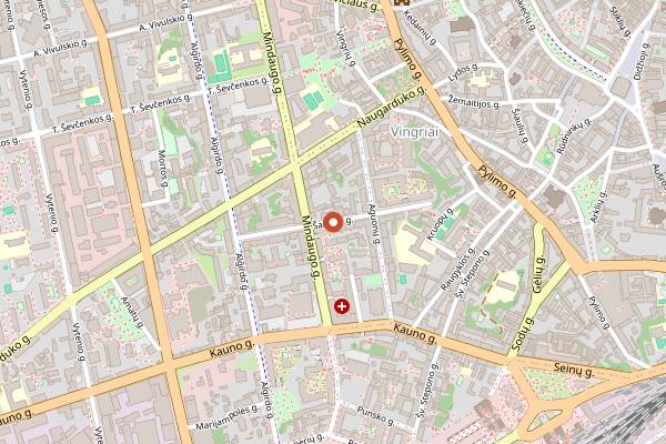 Map showing Crooked Nose & Coffee Stories in Vilnius