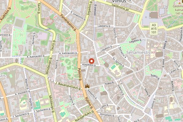 Map showing Sugamour Coffee in Vilnius