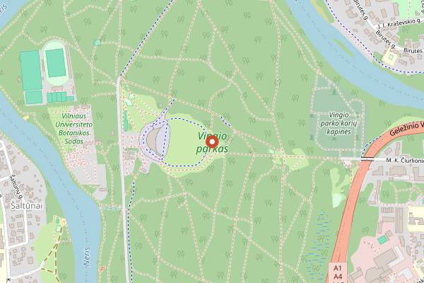 Map showing Midsummer Vilnius (Joninės) in Vilnius