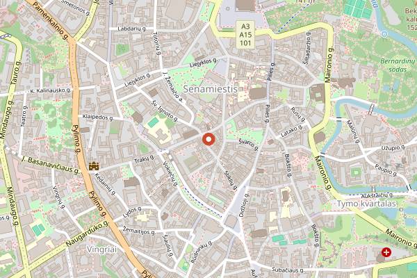Map showing Nineteen18 in Vilnius