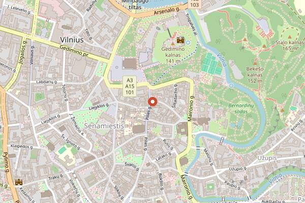 Map showing AJ Šokoladinė in Vilnius