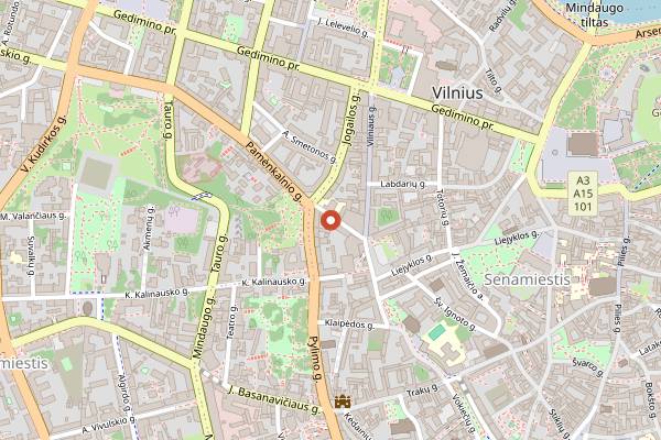 Map showing Briusly in Vilnius